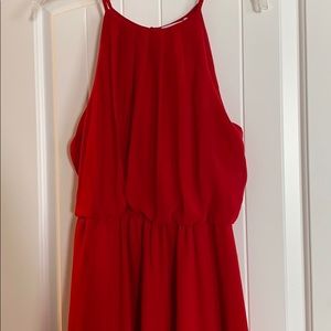 LUSH short bright red dress
